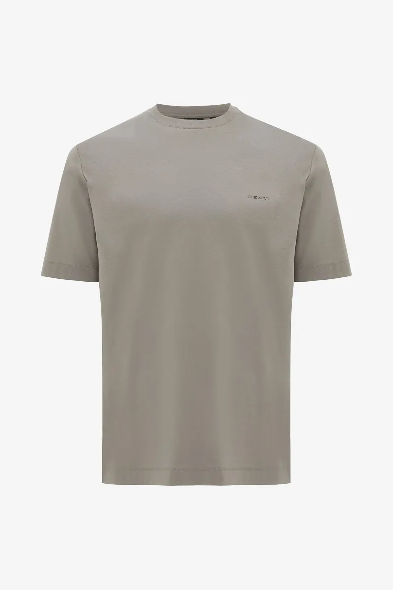 Gemerceriseerd T-shirt | Bruin